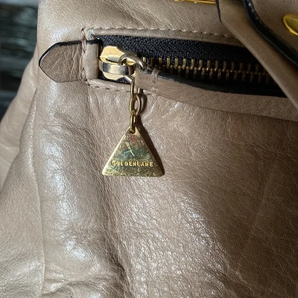 Golden Lane Soave Duo Bloomingdale’s Medium Leather Satchel Purse Bag - Picture 16 of 16